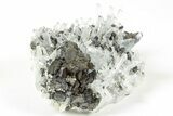 Pyrite and Sphalerite on Quartz Crystals- Peru #238940-1